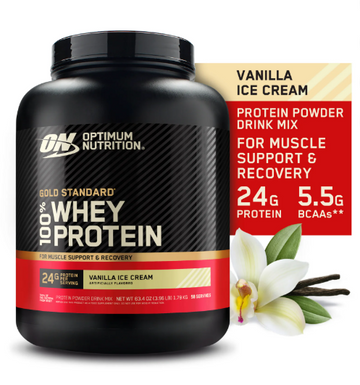 Optimum Nutrition Gold Standard 100% Whey – Vanilla Ice Cream (80 Servings)