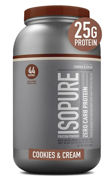 Isopure Zero Carb Protein Powder – Cookies & Cream (7 lb)