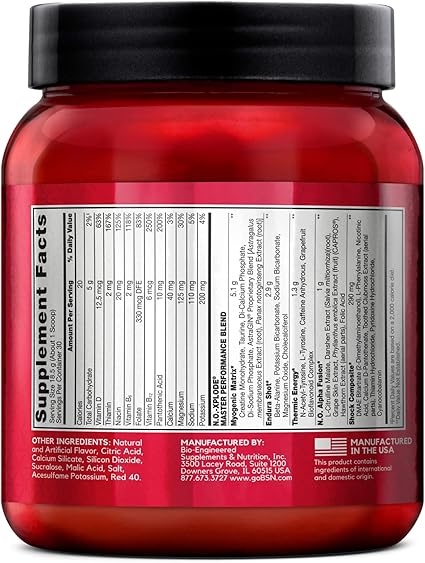 Pre-Workout Powder – Energy Supplement with Creatine & Beta-Alanine, Fruit Punch Flavor (30 Servings)