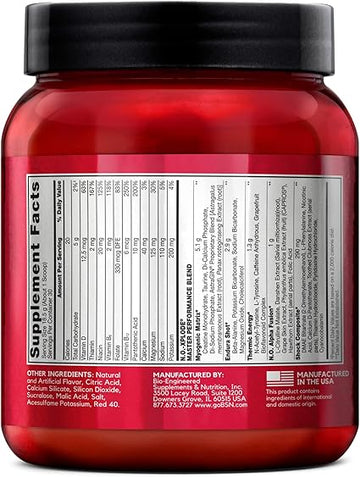 Pre-Workout Powder – Energy Supplement with Creatine & Beta-Alanine, Fruit Punch Flavor (30 Servings)