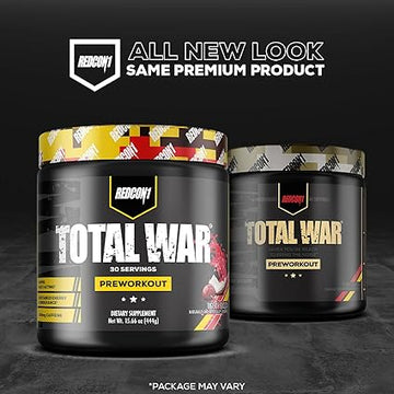 Total War Pre-Workout – 320mg Caffeine, Beta-Alanine & Amino Acids for Energy & Endurance (Rainbow Candy, 30 Servings)