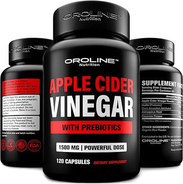 Apple Cider Vinegar Pills with Prebiotic – 2-Month Supply for Energy & Gut Health Support (1500mg)