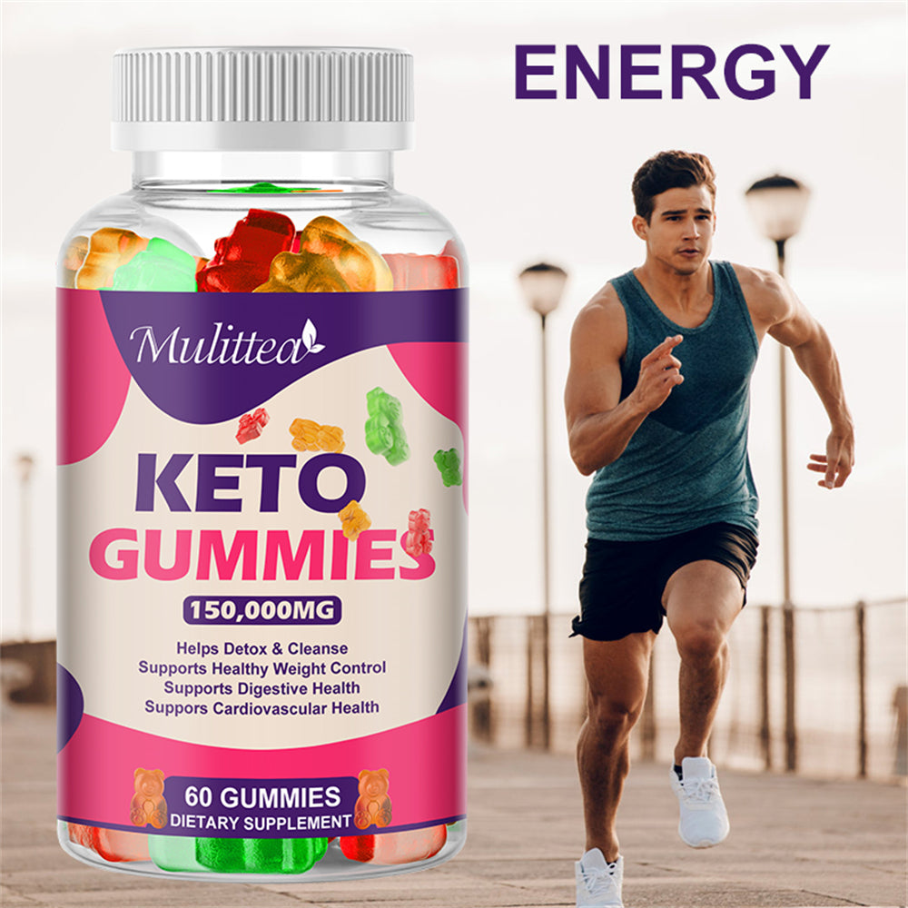 Mulittea Keto ACV Gummies: 60-Count Dietary Supplement with 150,000mg Per Serving