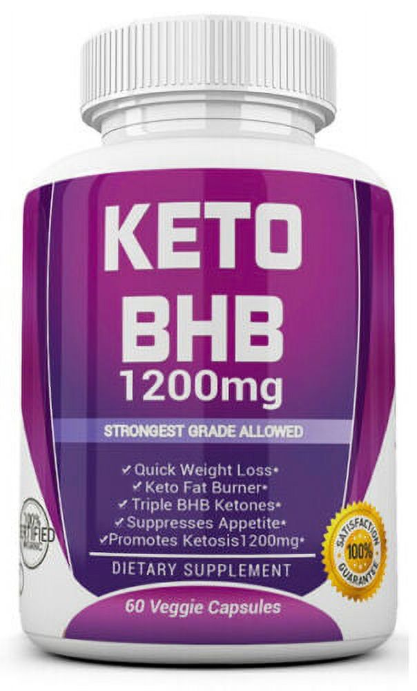 KETO BHB 1200mg: Pure Ketone Fat Burner Diet Pills for Weight Loss & Ketosis Support