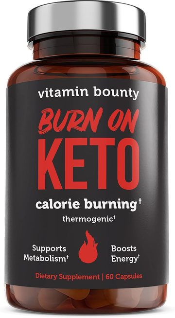 Keto Multivitamin - Keto Vitamins, Keto Multivitamin Women and Men, Electrolytes with Vitamin C, Magnesium, Collagen, Potassium, MCT, Energy Support (Burn On Keto) 60 caps
