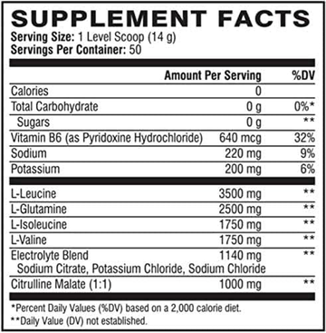 Original BCAA Powder Blue Raspberry Ice | Sugar Free Post Workout Muscle Recovery Drink with Amino Acids | 7g BCAAs for Men & Women | 50 Servings